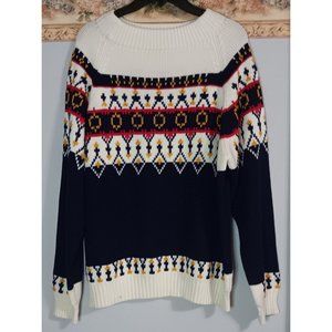 JC Penny Vintage XL Colorful Acrylic Geometric Classic Occasion Knit Sweater